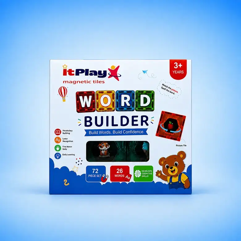 Word Builder Learning Magnetic tiles - 72 Pcs Set - Image 3